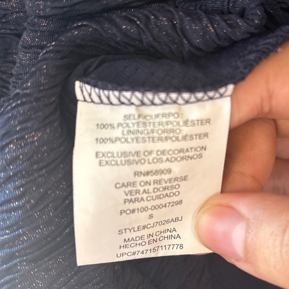 Copper Key Women’s Navy and Metallic Dress - Small - Picture 6 of 6